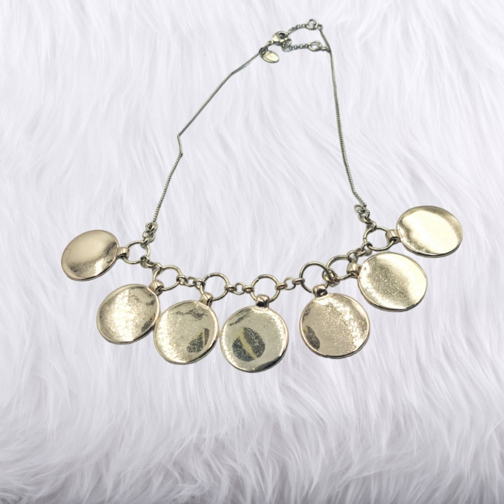 Express - Choker/Necklace with Gold Discs in a Row